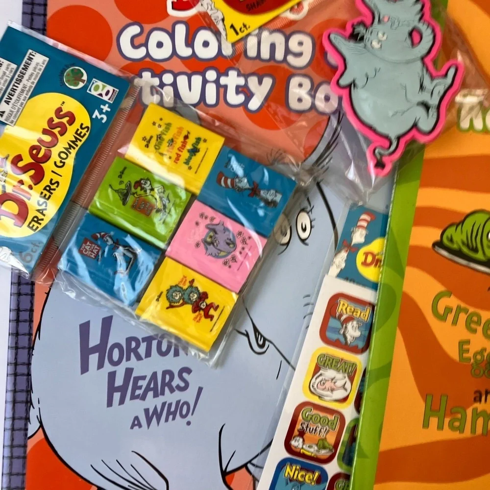 Dr. Seuss Coloring Books/Stickers and more….